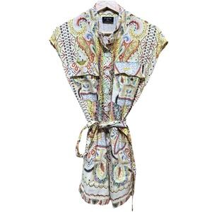 Fate Paisley Print Romper Boho Festival Short‎ Sleeve Jumpsuit Playsuit